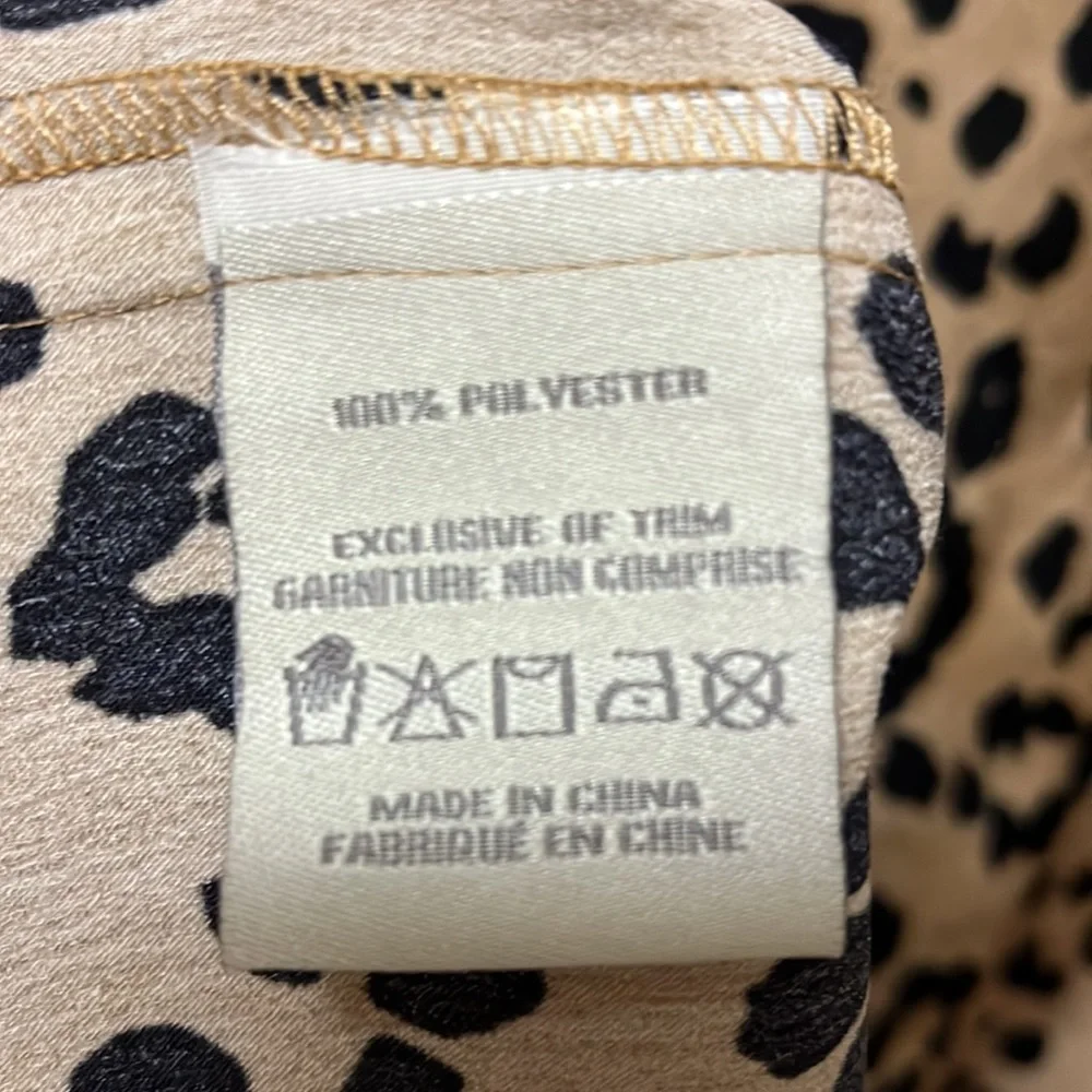 Dressy Leopard Print Blouse, Size L - Picture 6 of 6